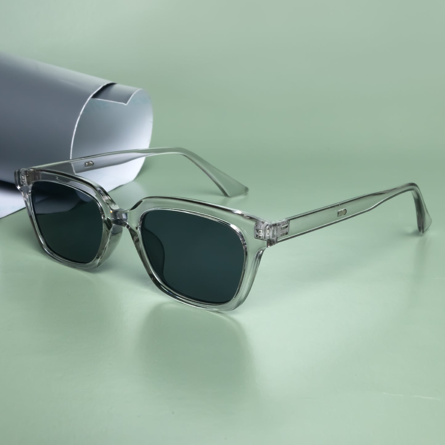 Marco Clear Black Rectangle Sunglasses
