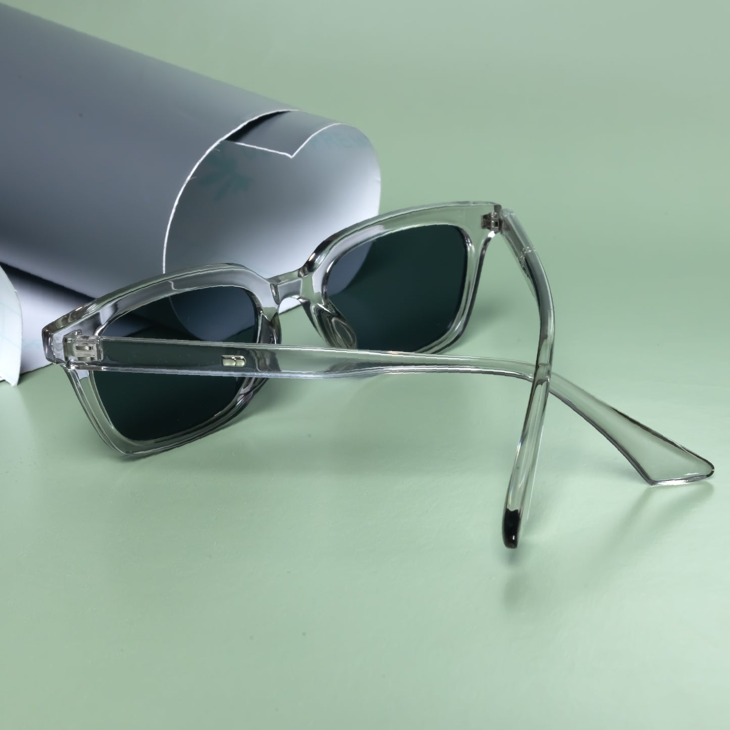 Marco Clear Black Rectangle Sunglasses