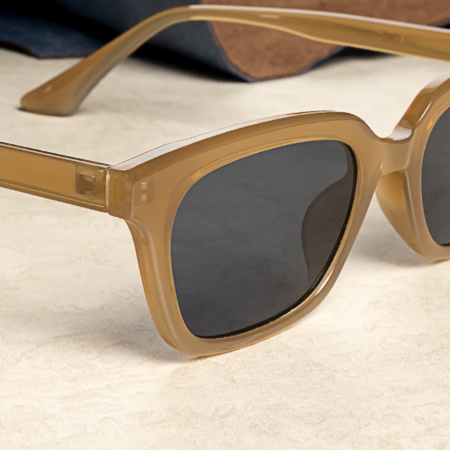 Marco Brown Black Rectangle Sunglasses