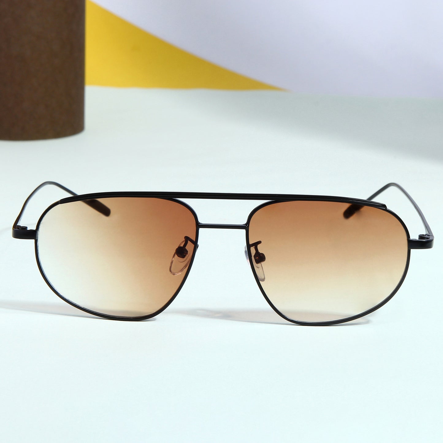 Black Brown Gradient Pilot Sunglasses