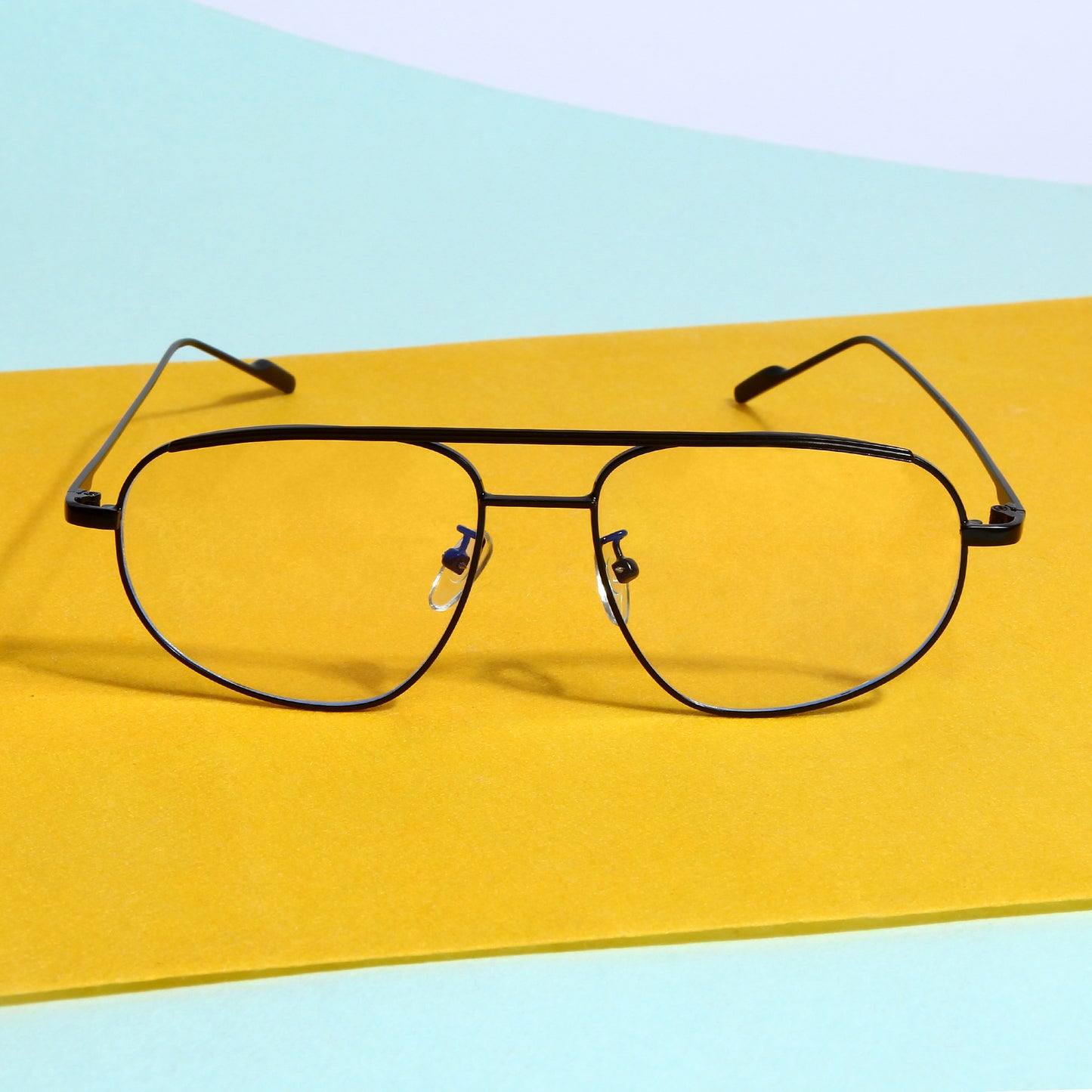 Black Clear Pilot Sunglasses