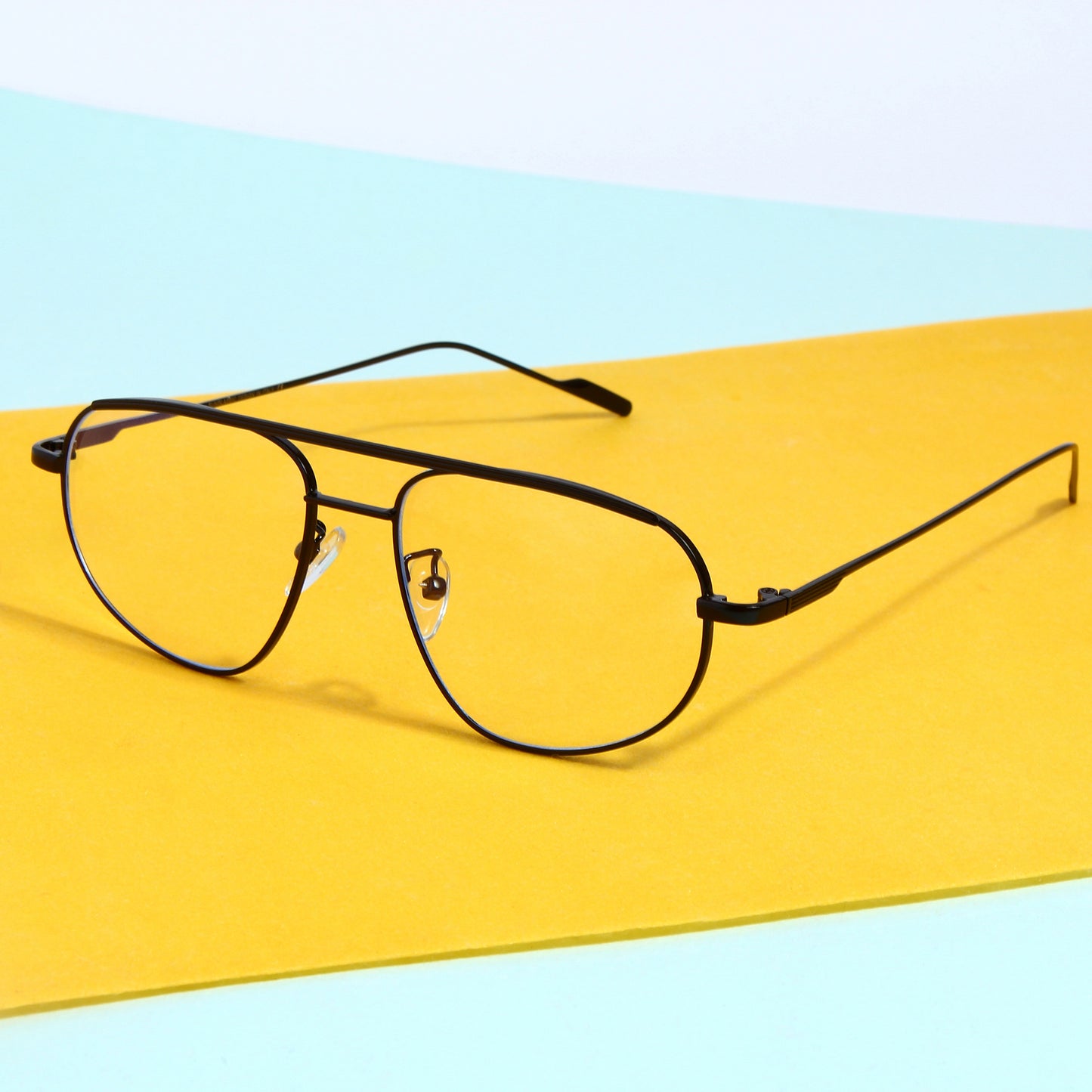 Black Clear Pilot Sunglasses