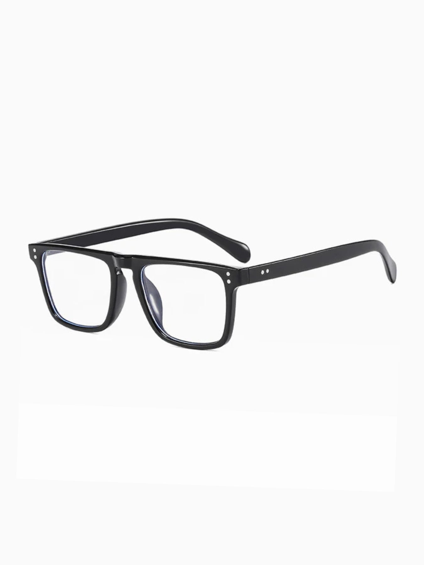 Pardon Black Clear Premium Rectangle Sunglasses