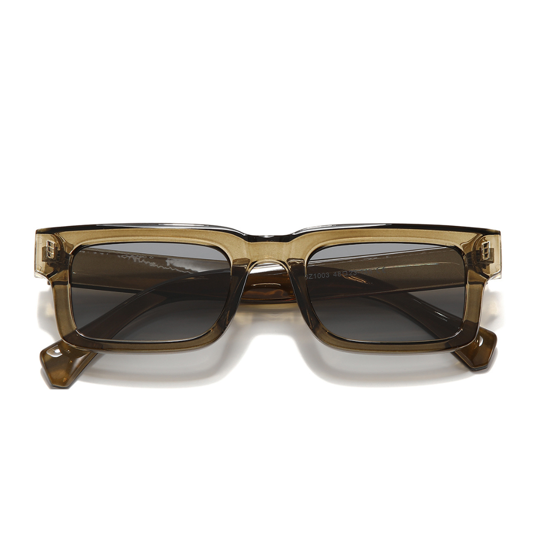 Lucifer Brown Grey Rectangle Sunglasses