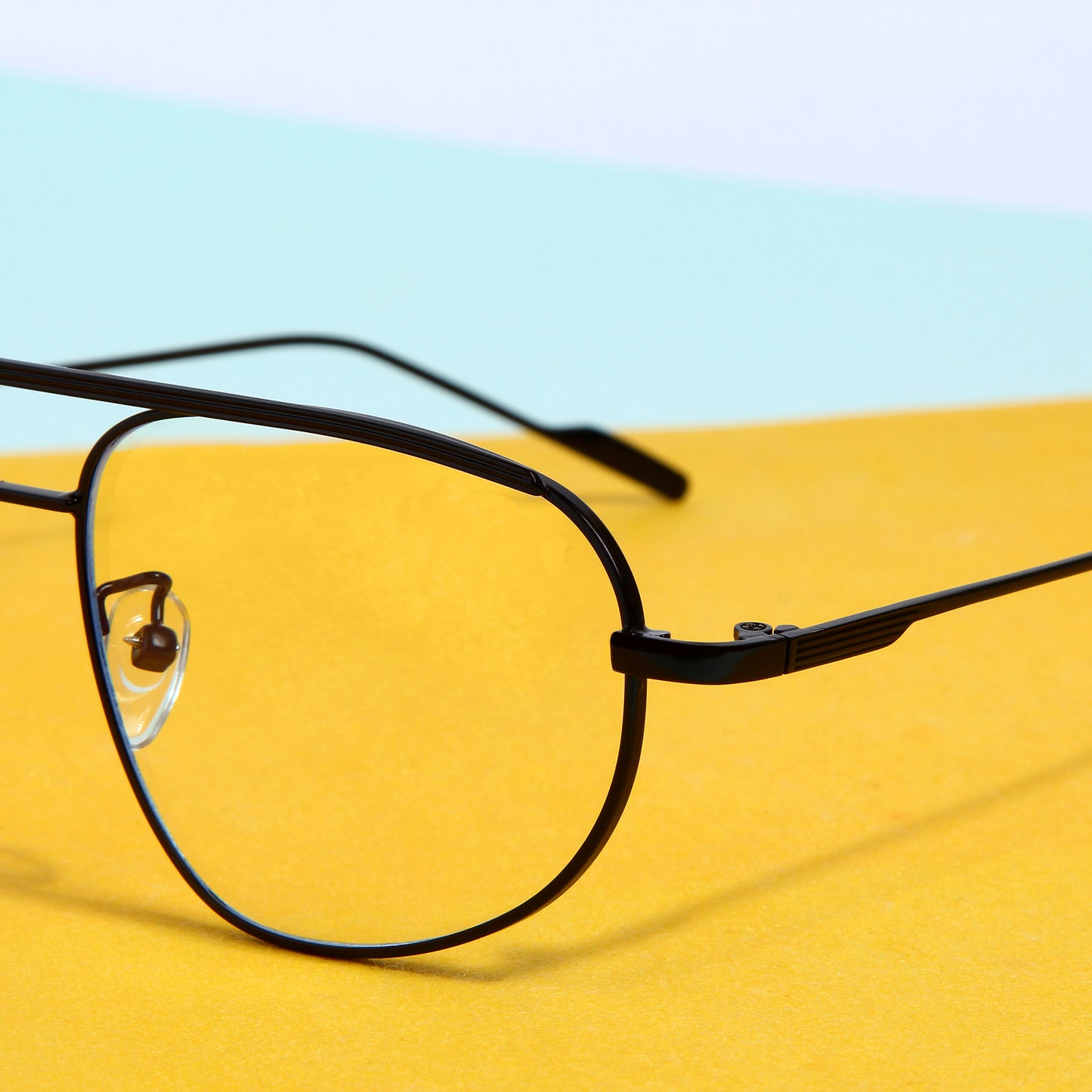 Black Clear Pilot Sunglasses