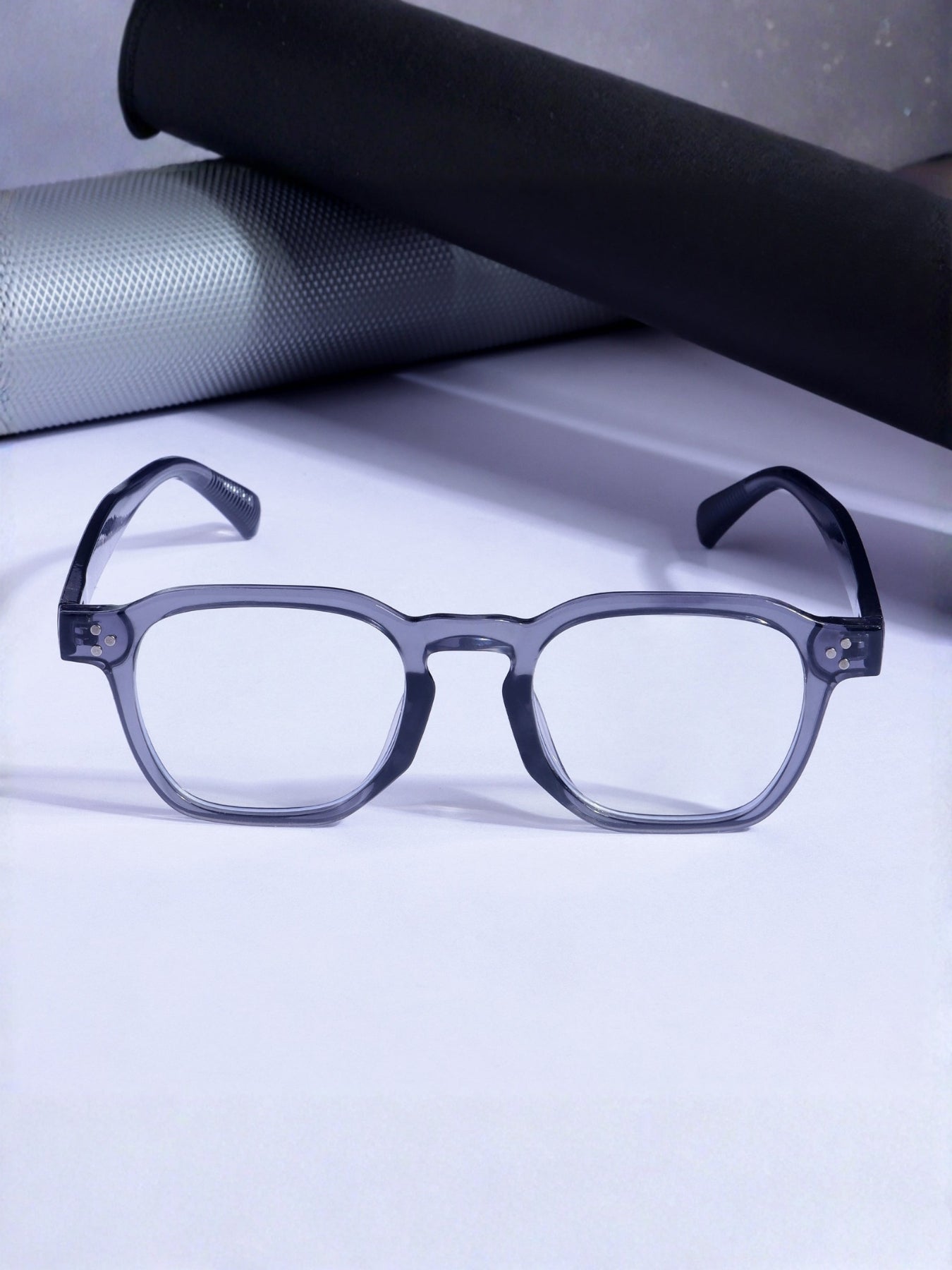 J-Bond Grey Clear Square Sunglasses