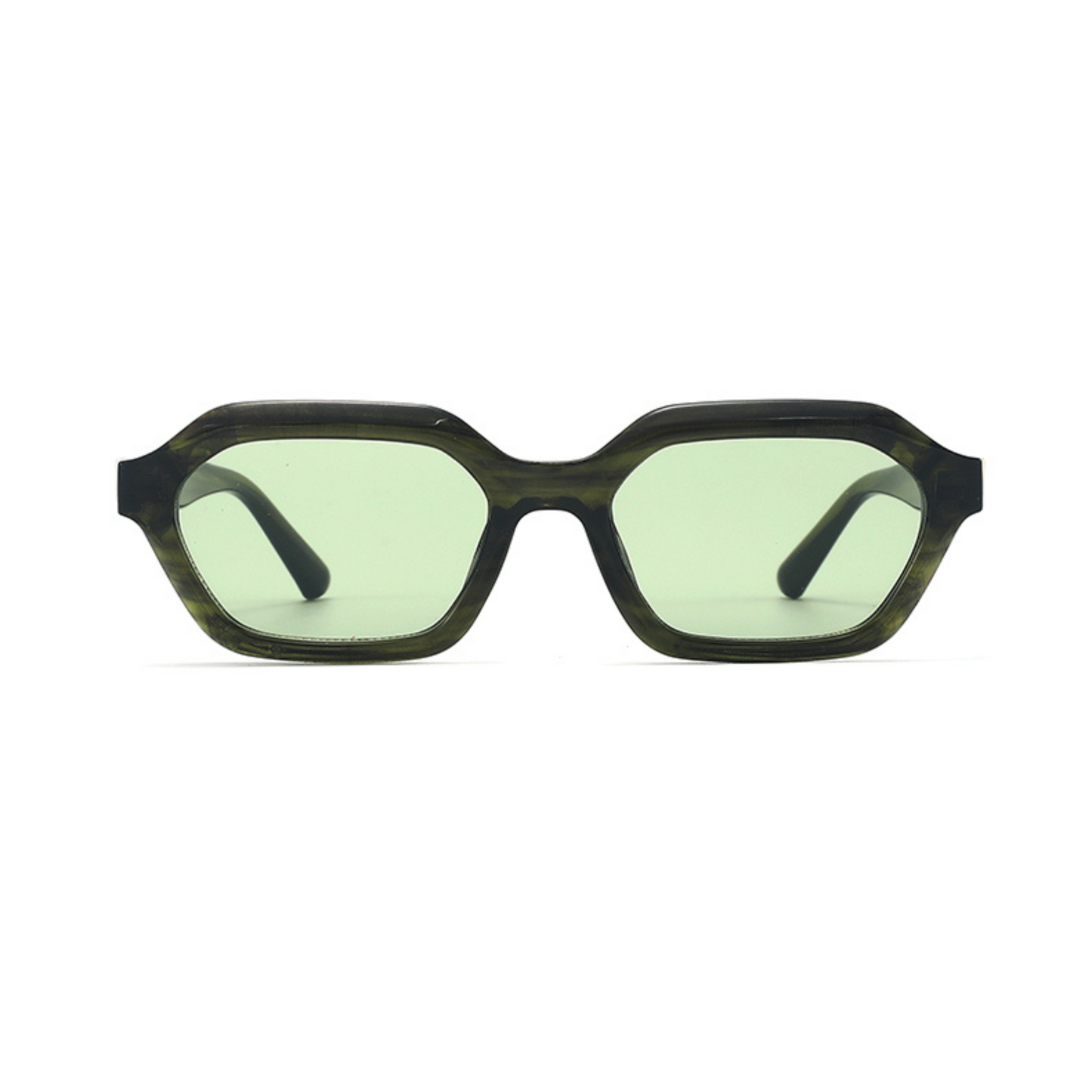 Stellan Light Green Retro Square Sunglasses