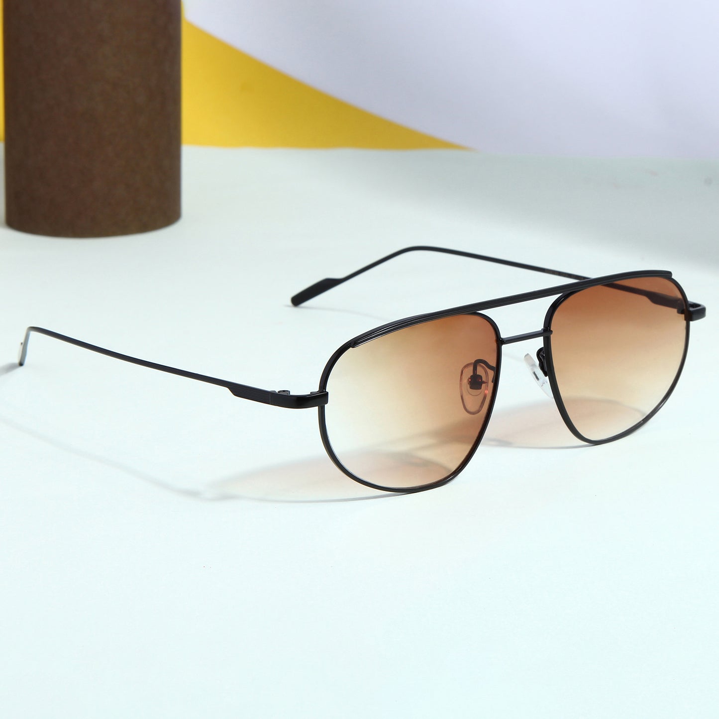 Black Brown Gradient Pilot Sunglasses