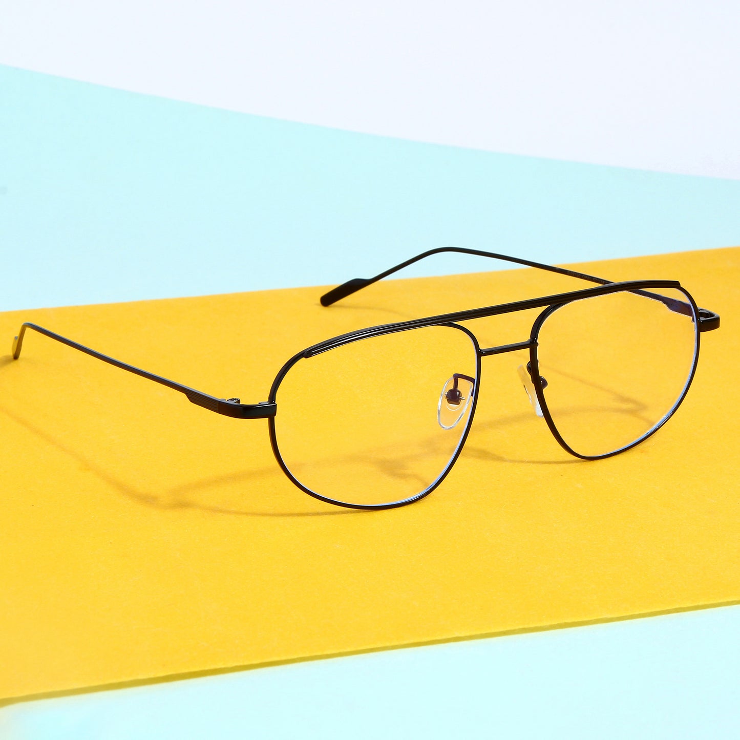 Black Clear Pilot Sunglasses