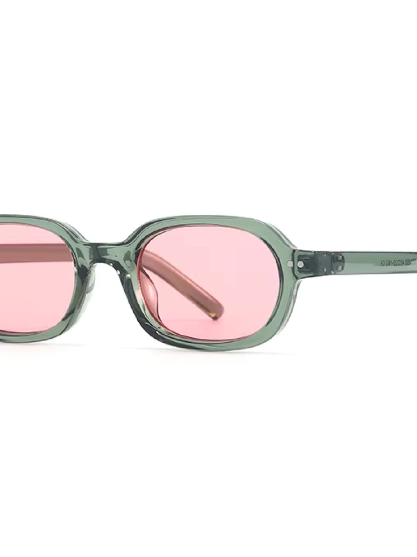 Korean V2 Green Pink Rectangle Sunglasses