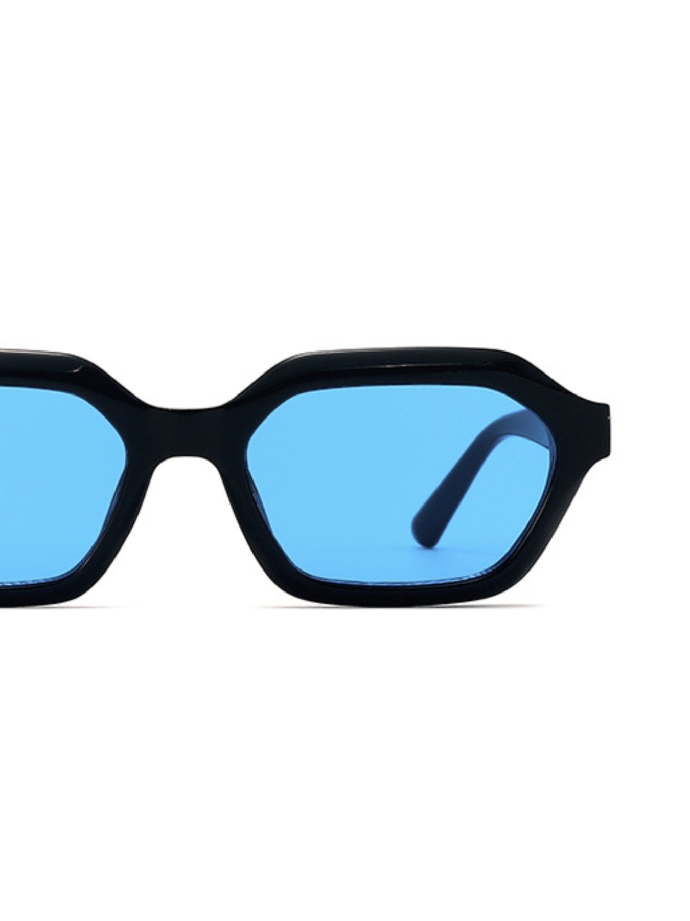 Stellan Black Blue Retro Square Sunglasses