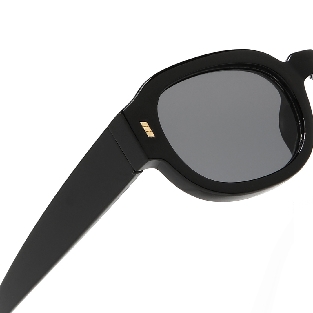 Venom Full Black Oval Sunglasses