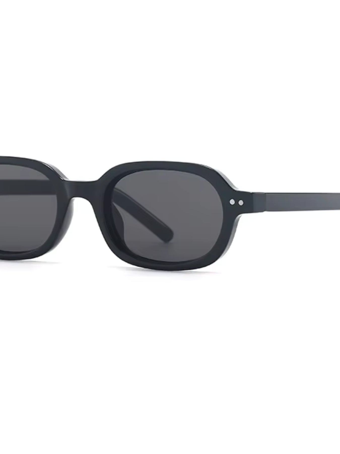 Korean V2 Full Black Rectangle Sunglasses