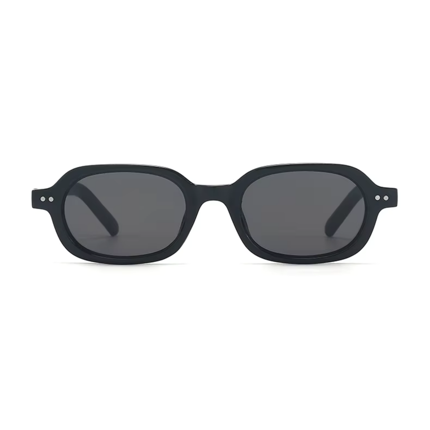 Korean V2 Full Black Rectangle Sunglasses
