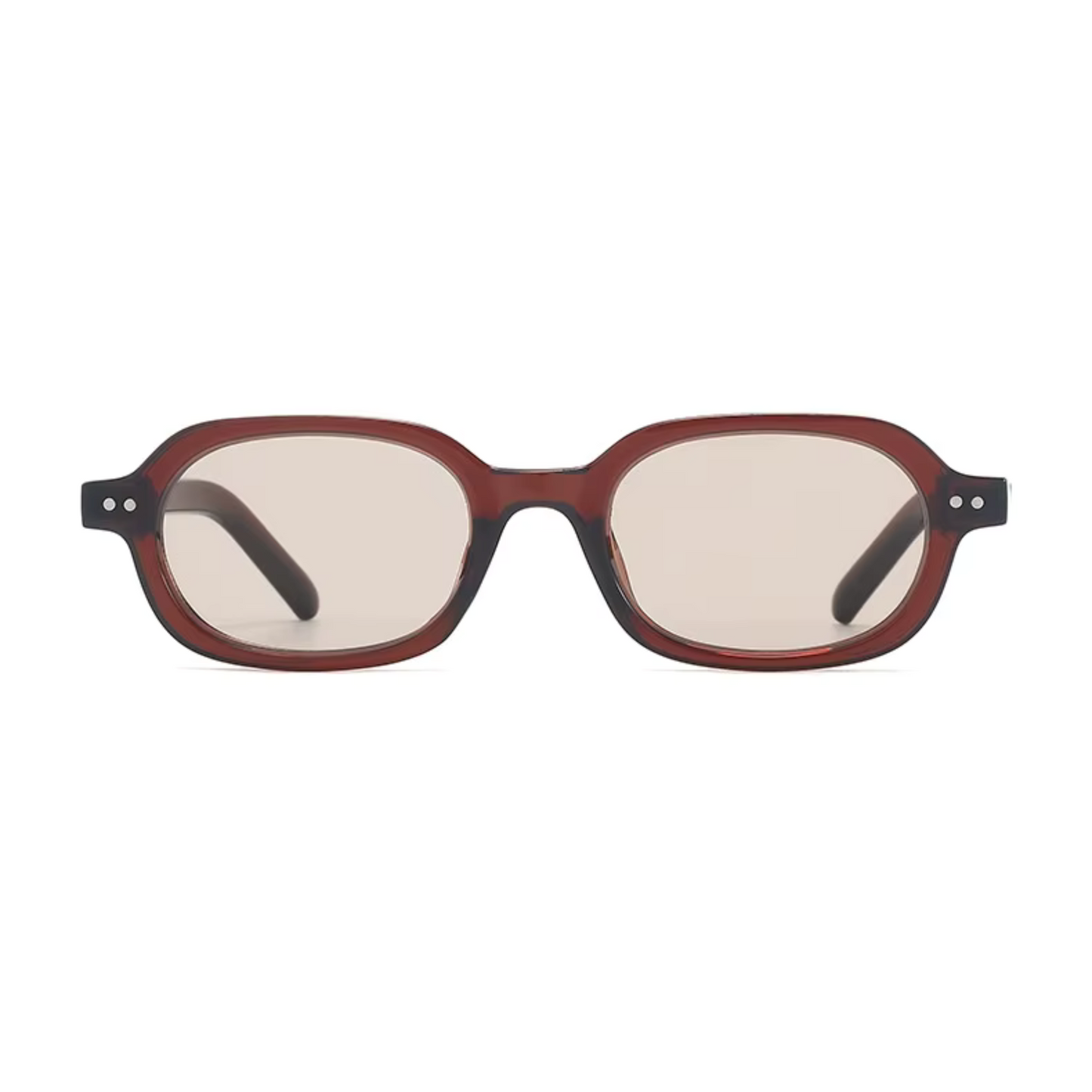 Korean V2 Full Brown Rectangle Sunglasses