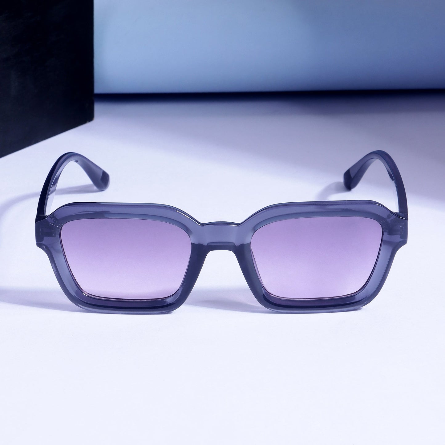 Hunter Grey Purple Gradient Square Sunglasses