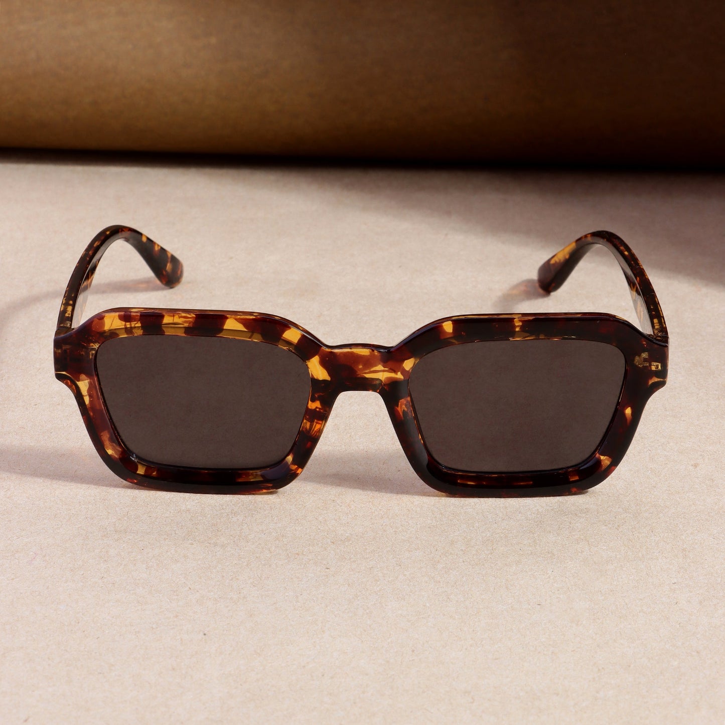 Hunter Tortoise Brown Black Square Sunglasses