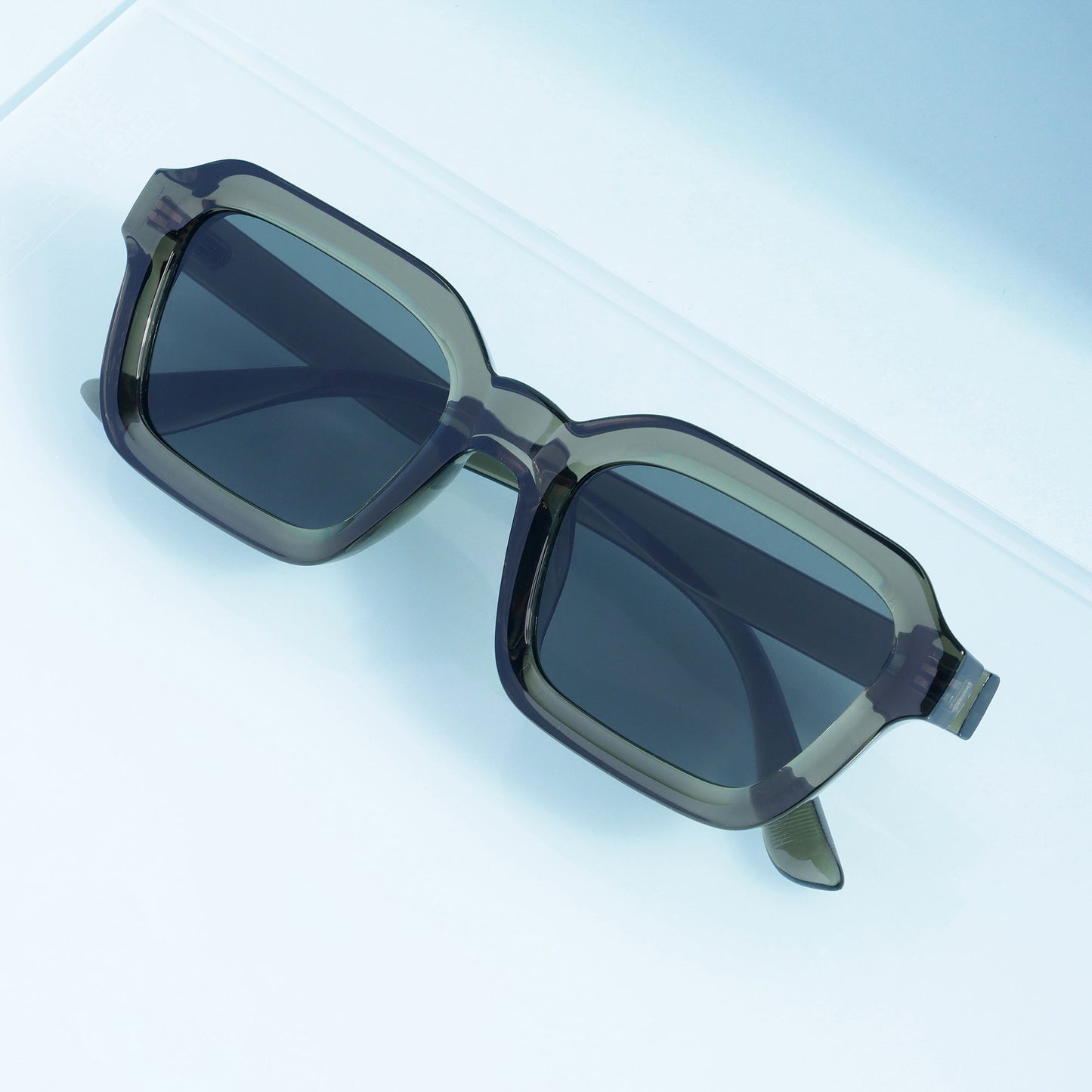 Hunter Green Square Sunglasses