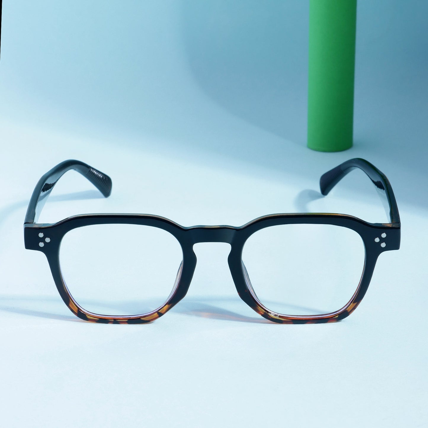 J-Bond Black Tortoise Clear Square Sunglasses