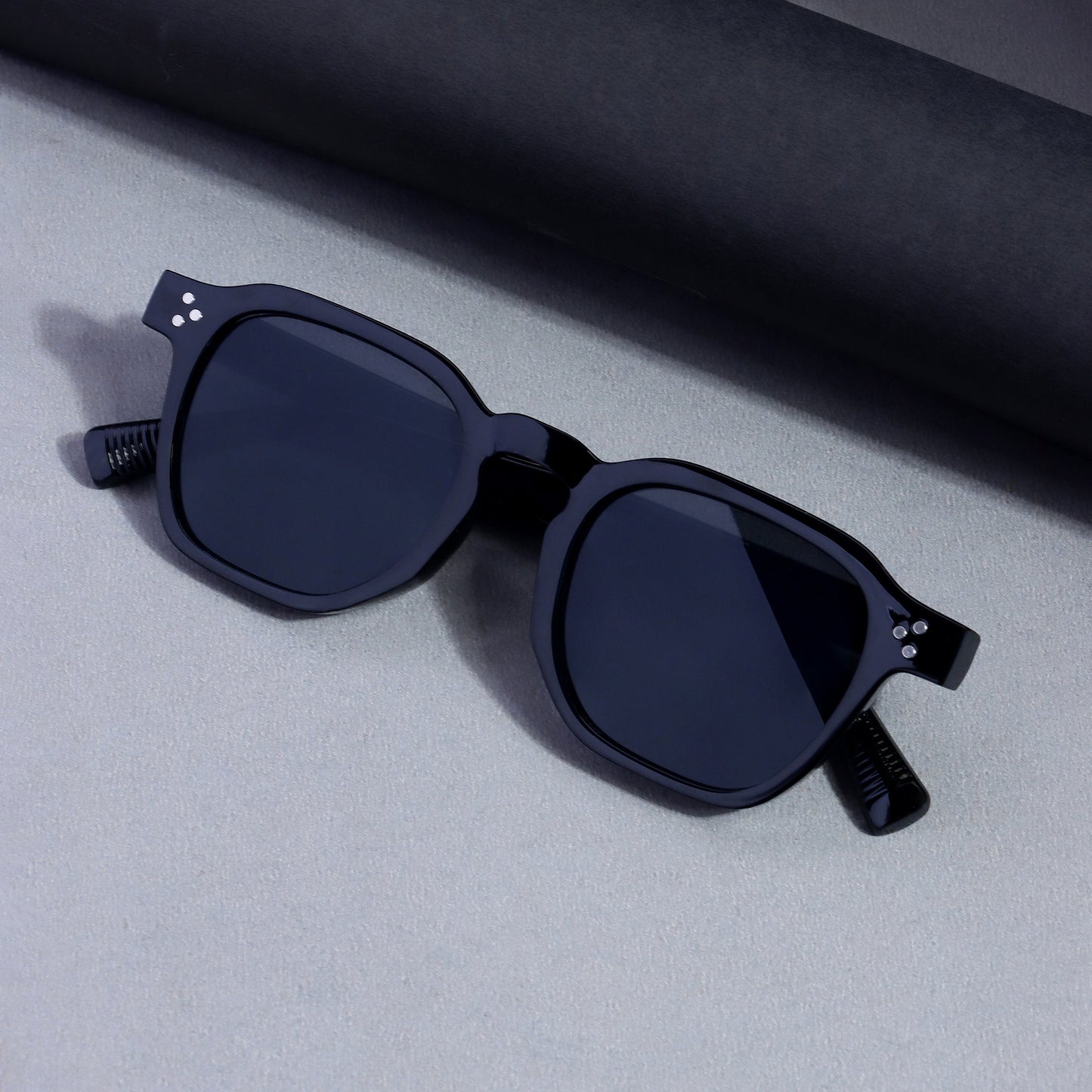 J-Bond Full Black Square Sunglasses