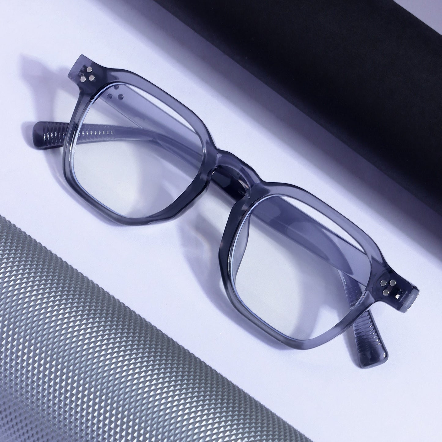 J-Bond Grey Clear Square Sunglasses