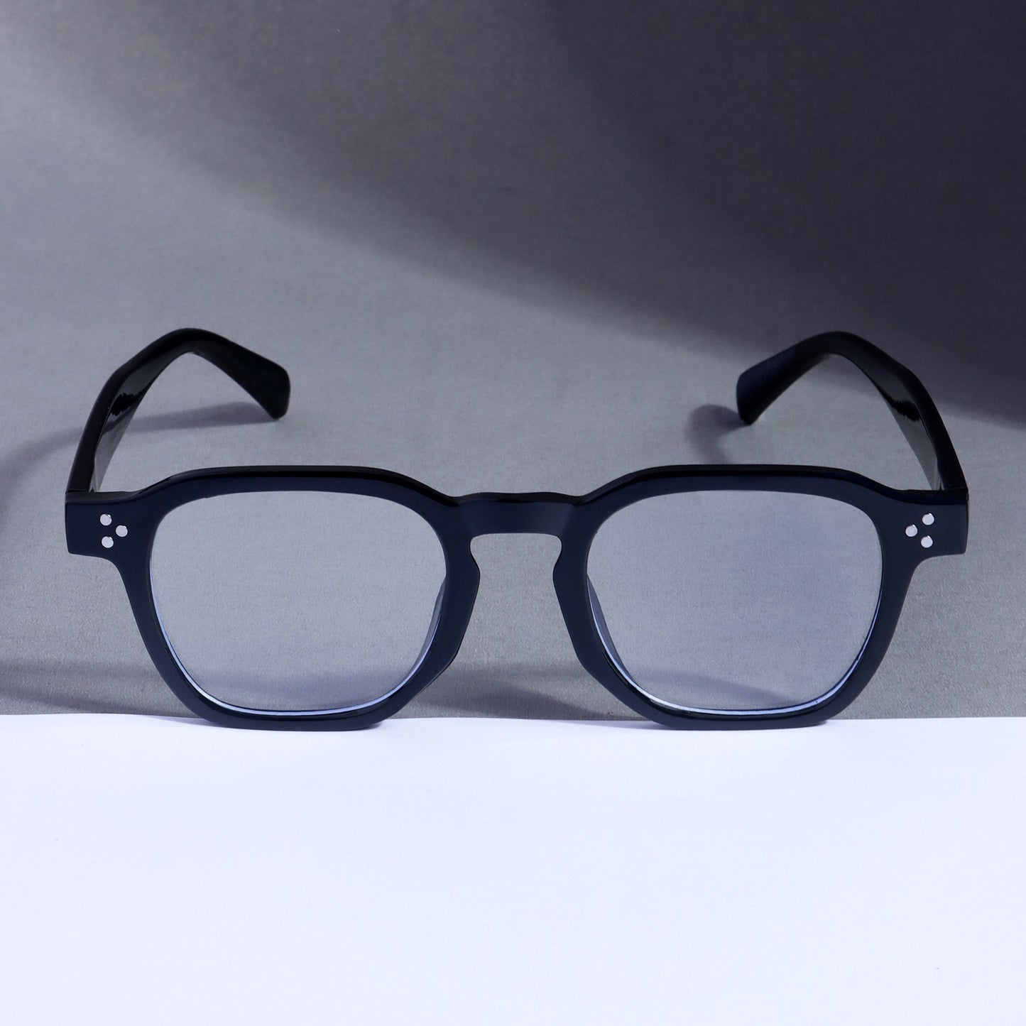 J-Bond Black Clear Square Sunglasses