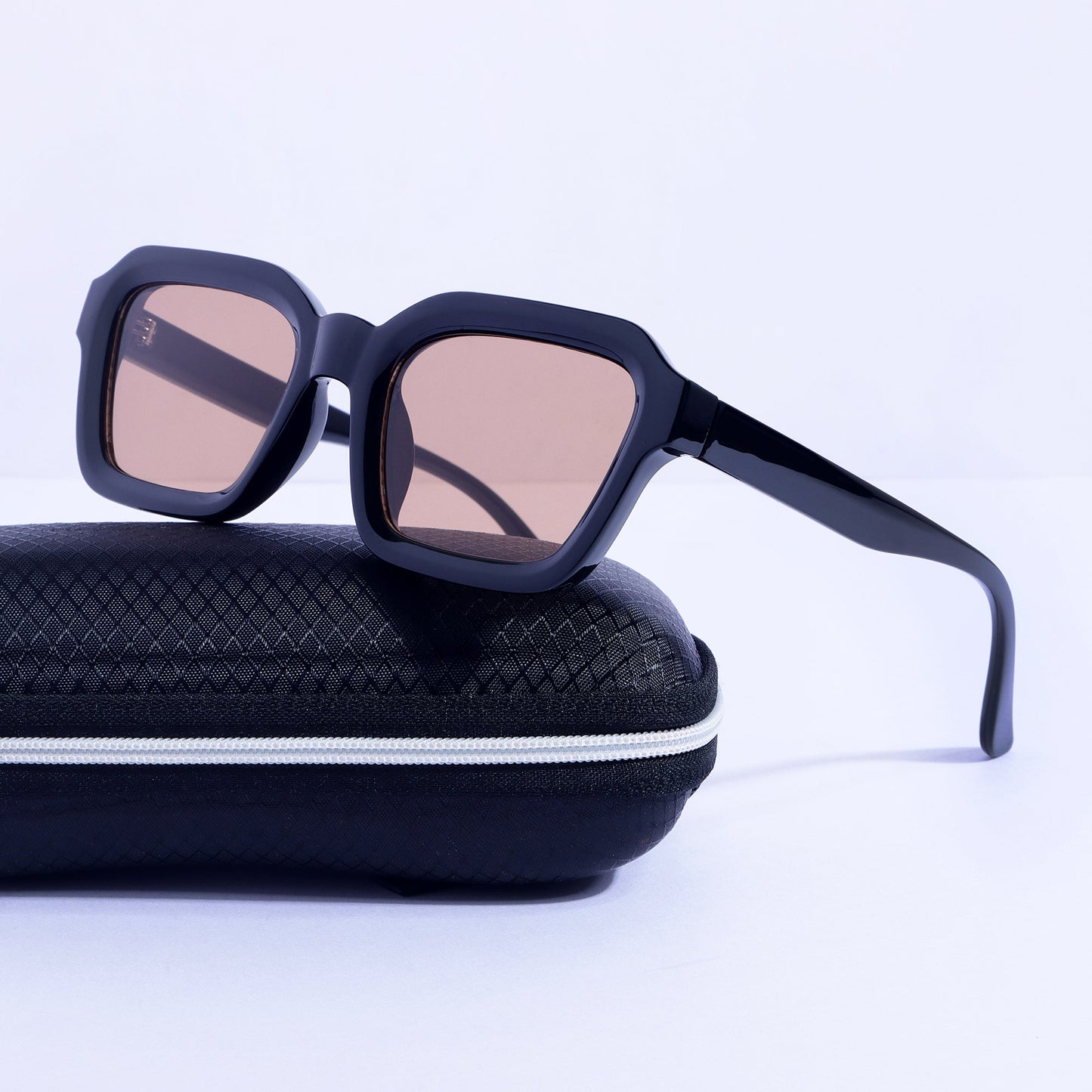 Hunter Black Brown Square Sunglasses