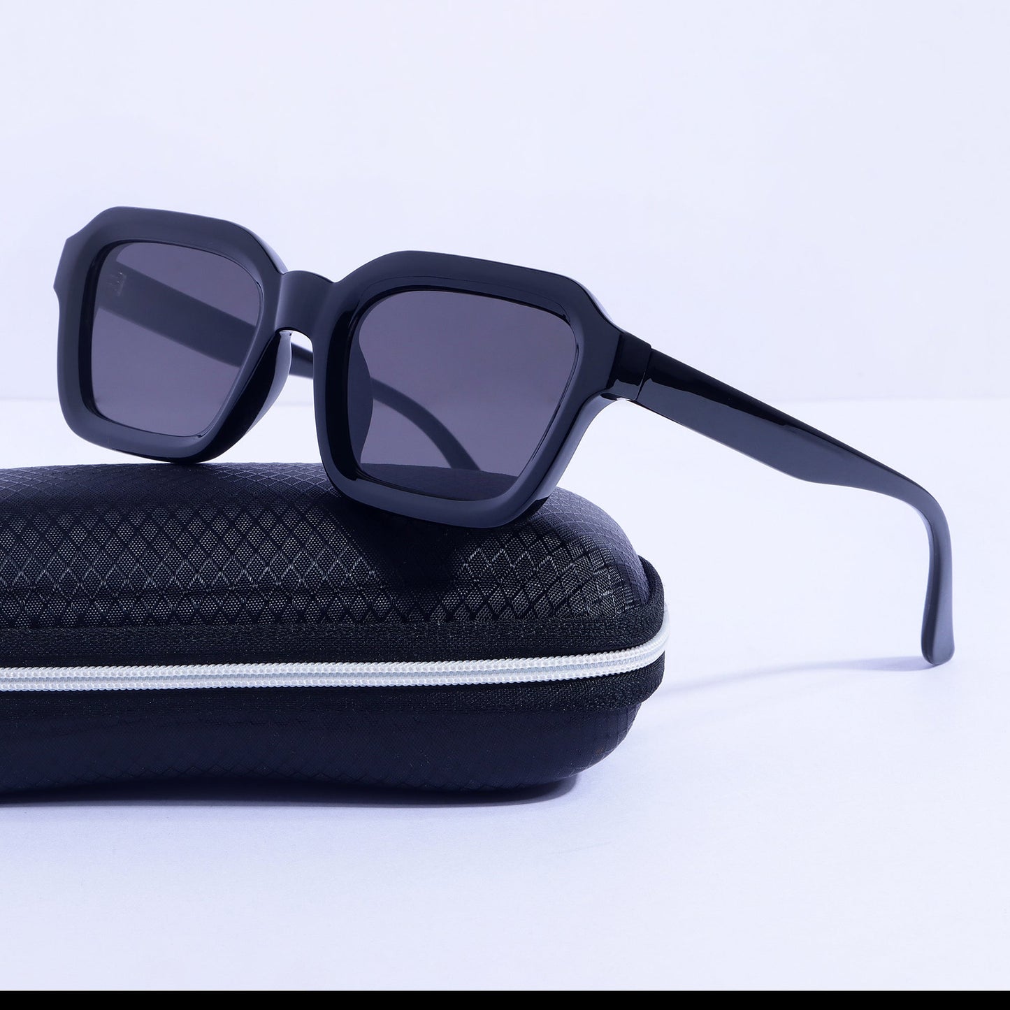 Hunter Full Black Square Sunglasses
