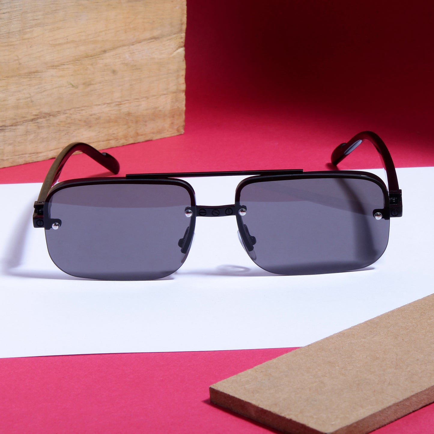 GG2317 Black Rectangle Sunglasses
