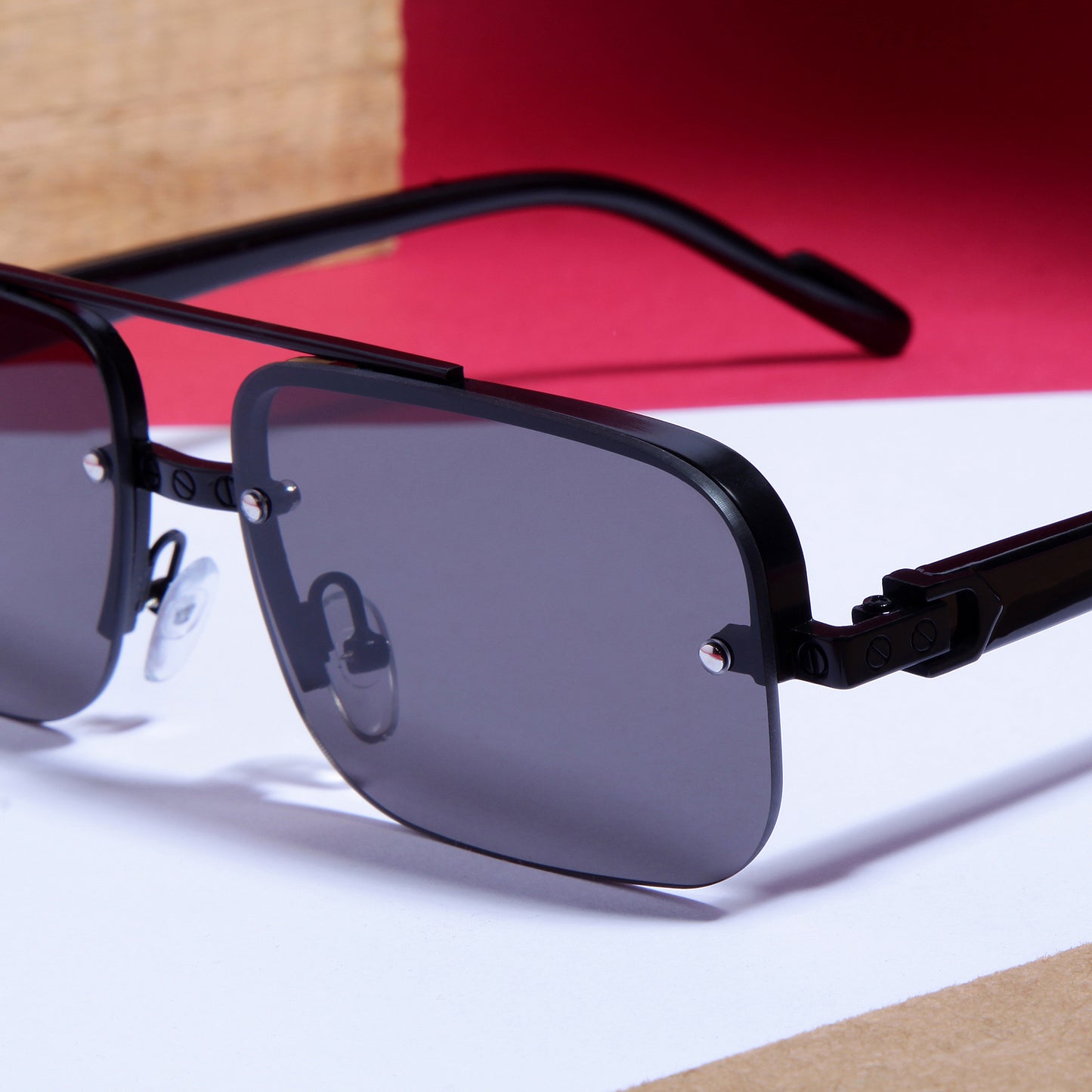 GG2317 Black Rectangle Sunglasses