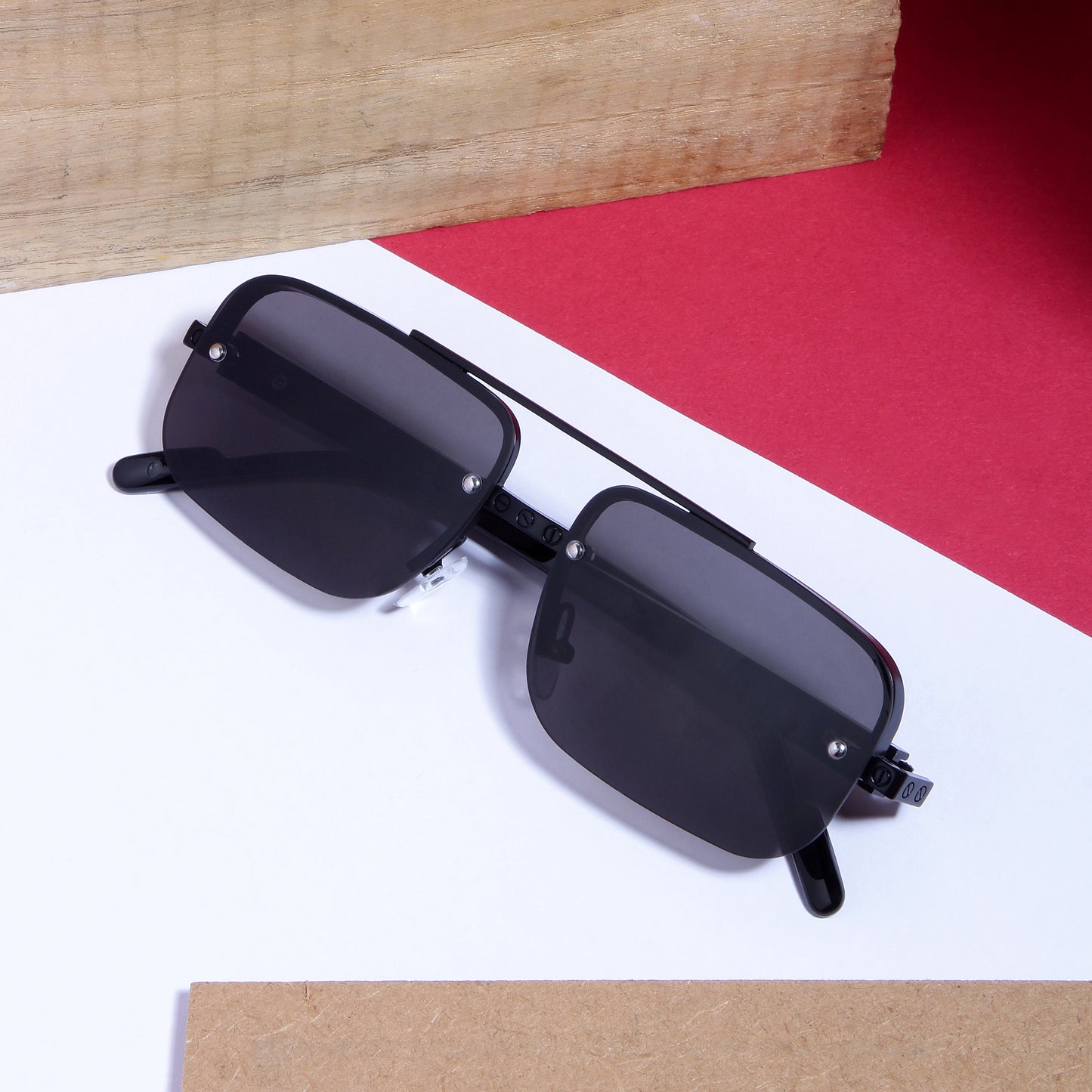 GG2317 Black Rectangle Sunglasses