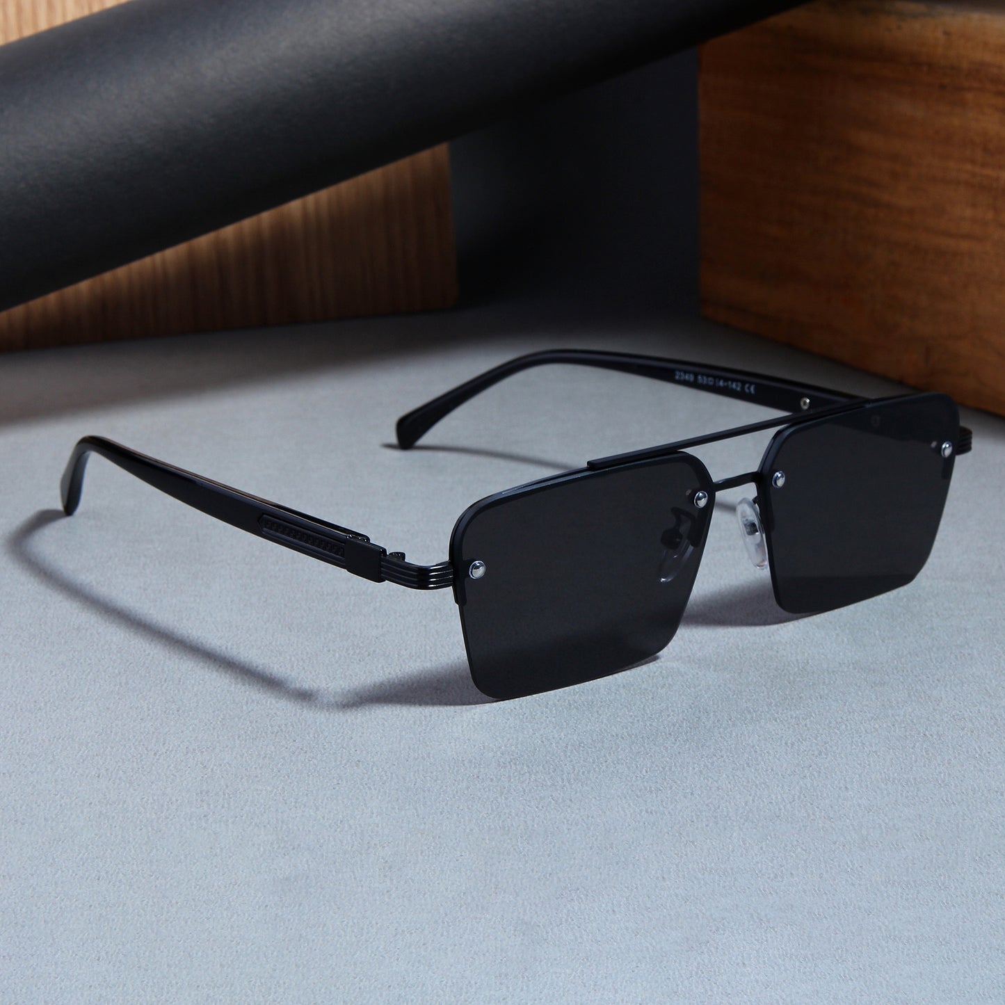 GG2349 Black Rectangle Sunglasses