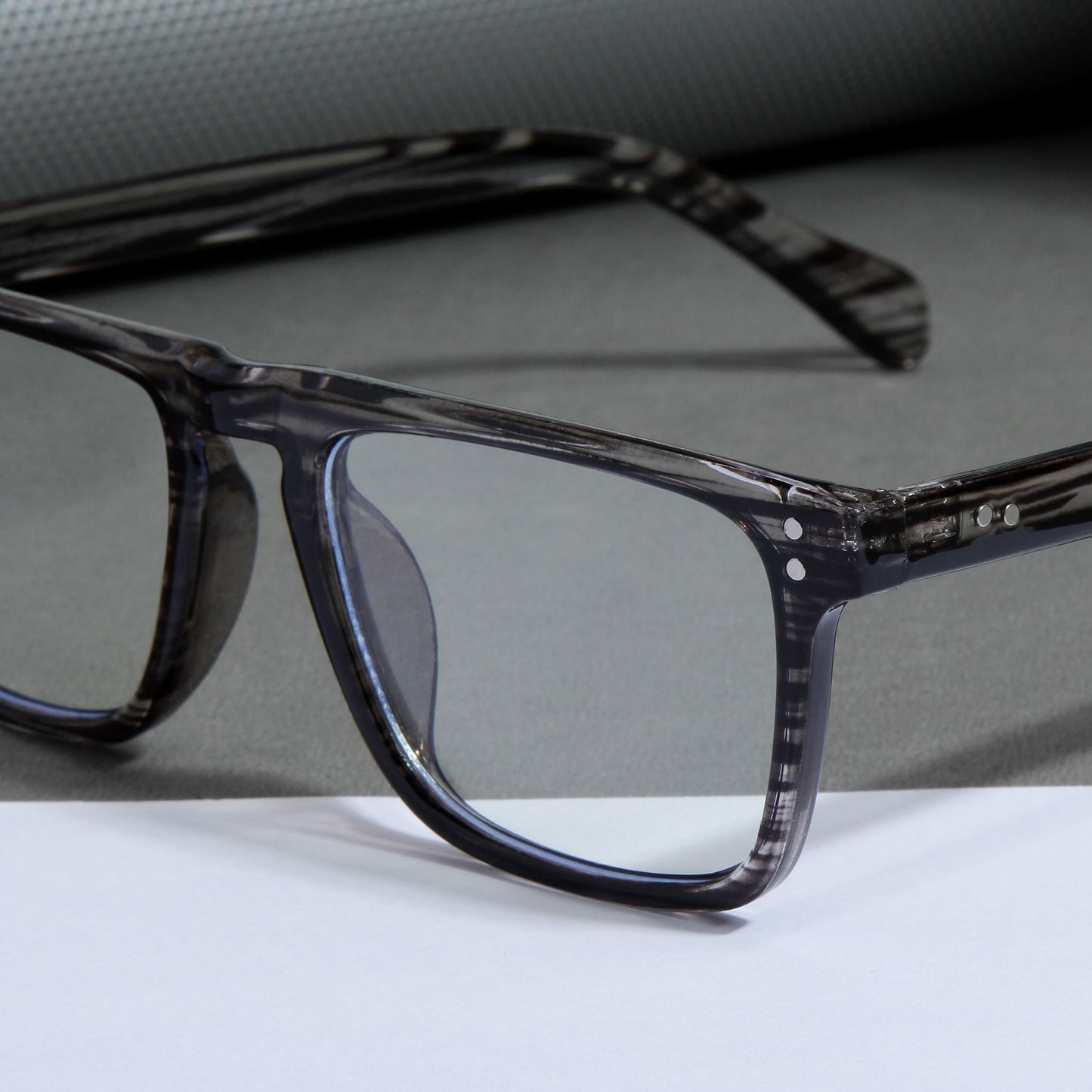 Pardon Marble Clear Premium Rectangle Sunglasses