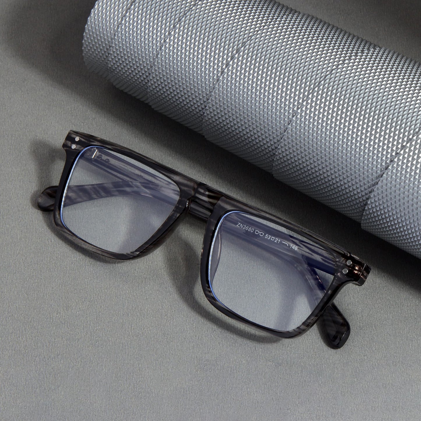 Pardon Marble Clear Premium Rectangle Sunglasses