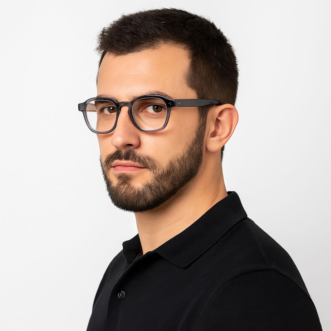 J-Bond Grey Clear Square Sunglasses