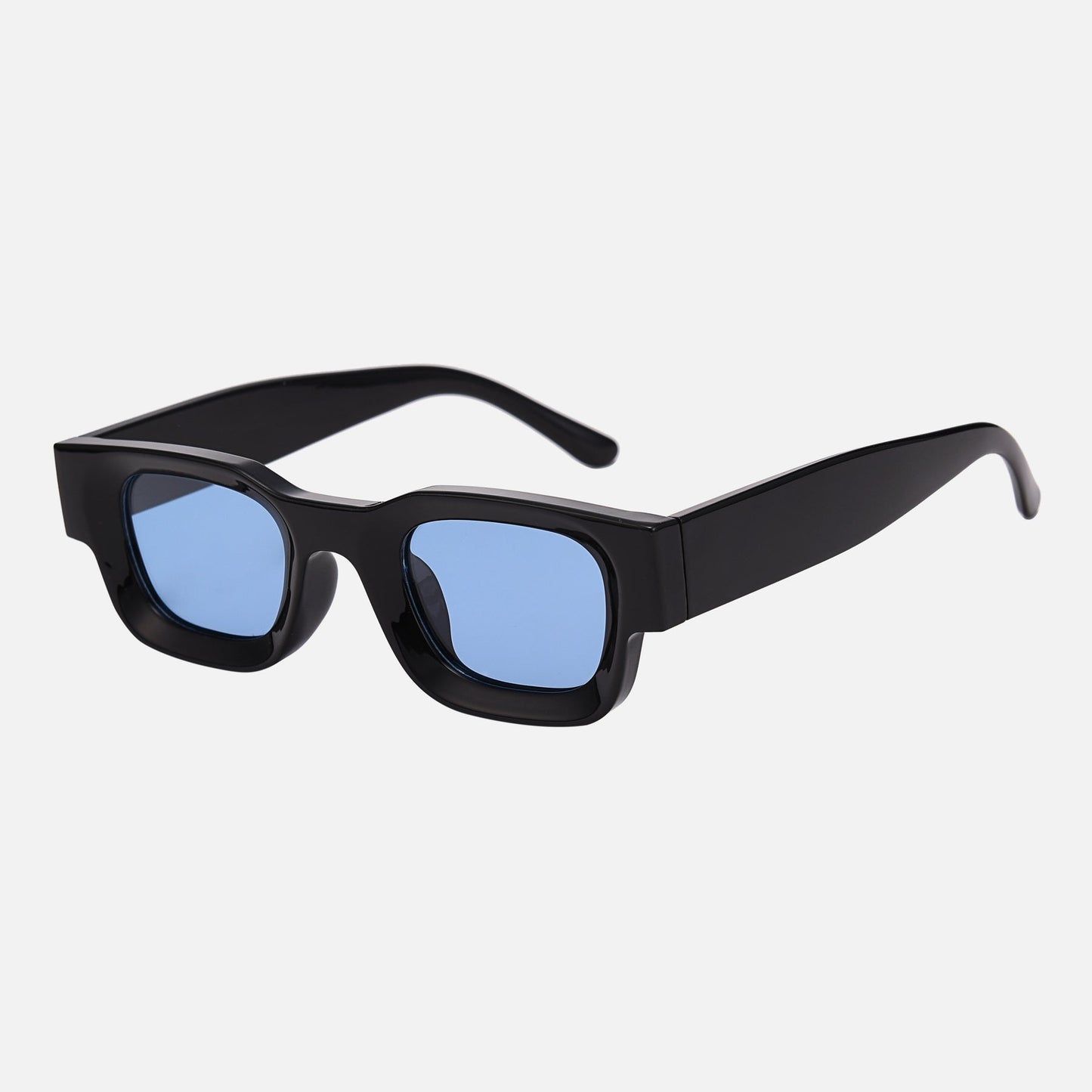 Vintage V1 Black Blue Square Sunglasses