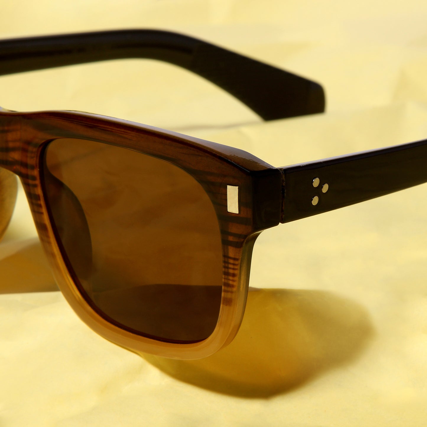Spider Brown Rectangle Sunglasses