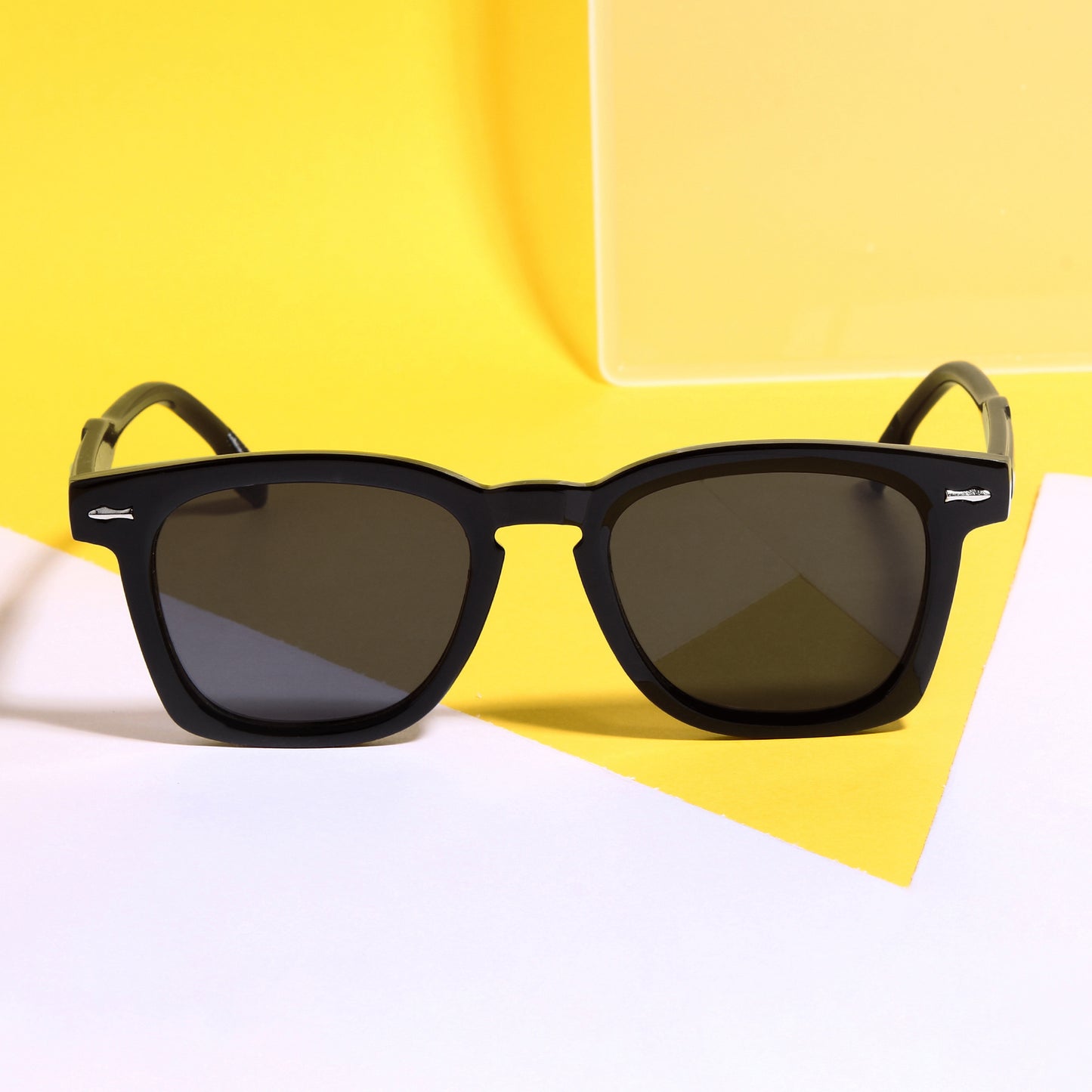 Michel Black Square Sunglasses