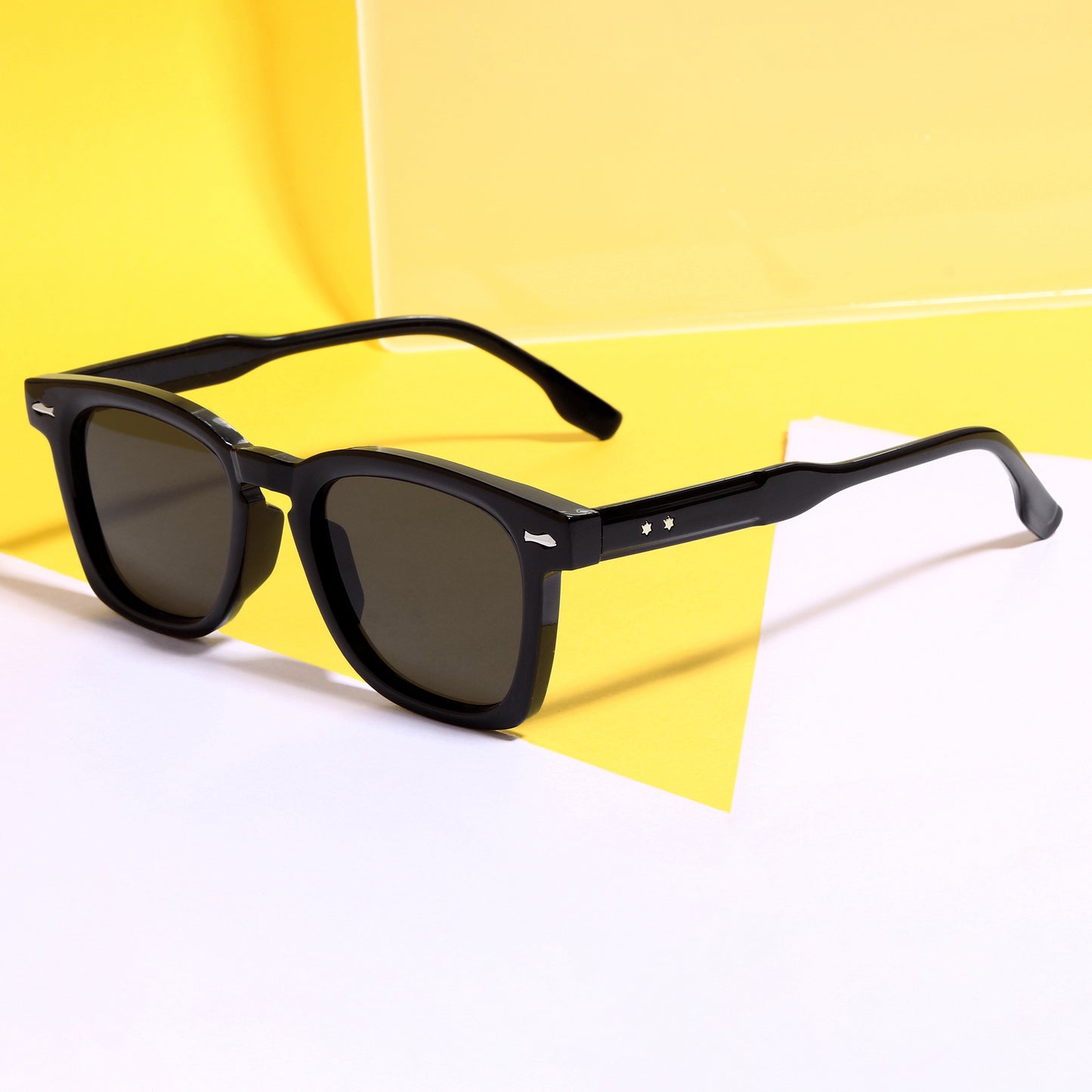 Michel Black Square Sunglasses