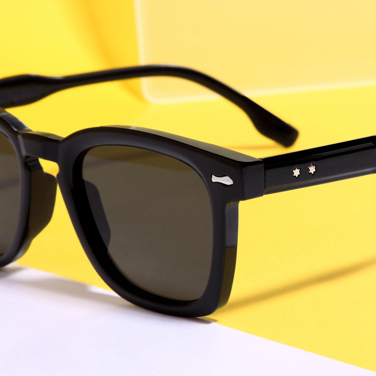 Michel Black Square Sunglasses
