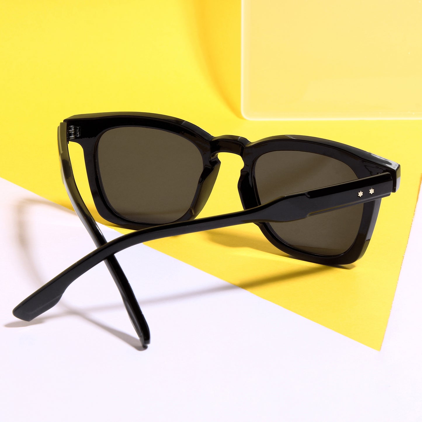Michel Black Square Sunglasses