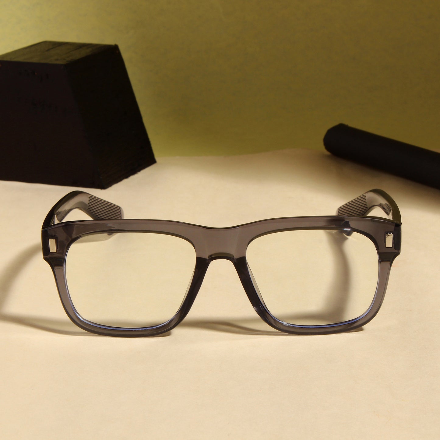 Spider Grey Clear Rectangle Sunglasses