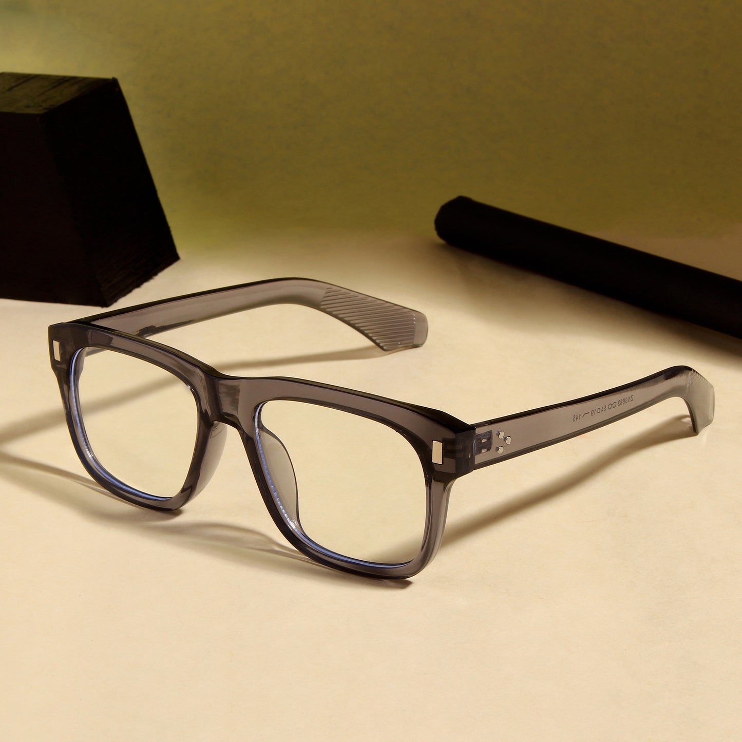 Spider Grey Clear Rectangle Sunglasses