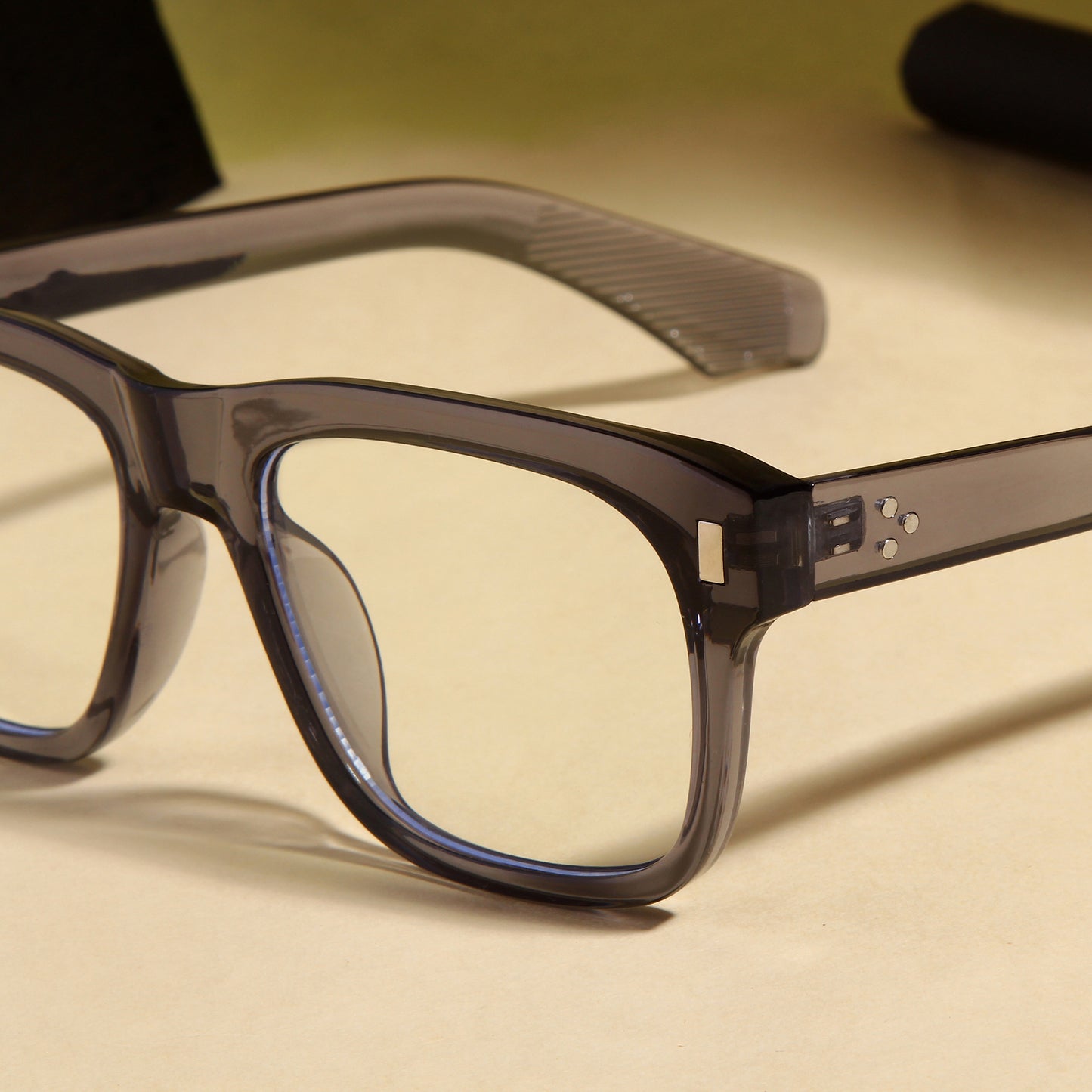 Spider Grey Clear Rectangle Sunglasses