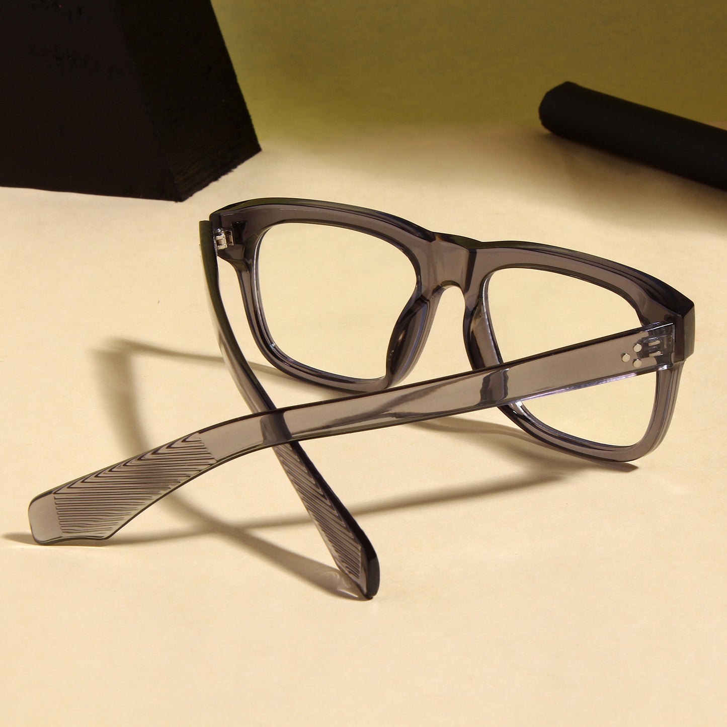 Spider Grey Clear Rectangle Sunglasses