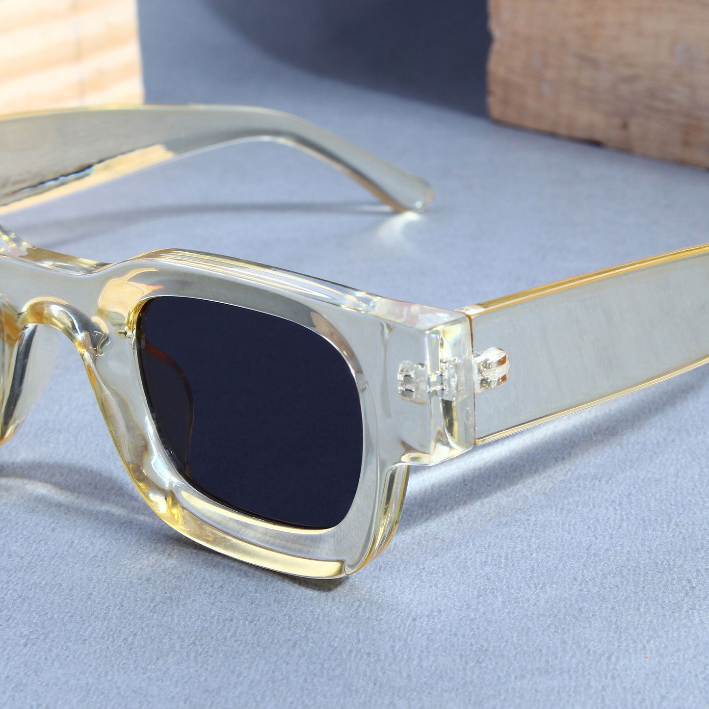 Vintage V1 Yellow Black Square Sunglasses