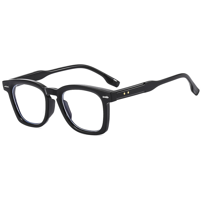 Michel Black Clear Square Sunglasses