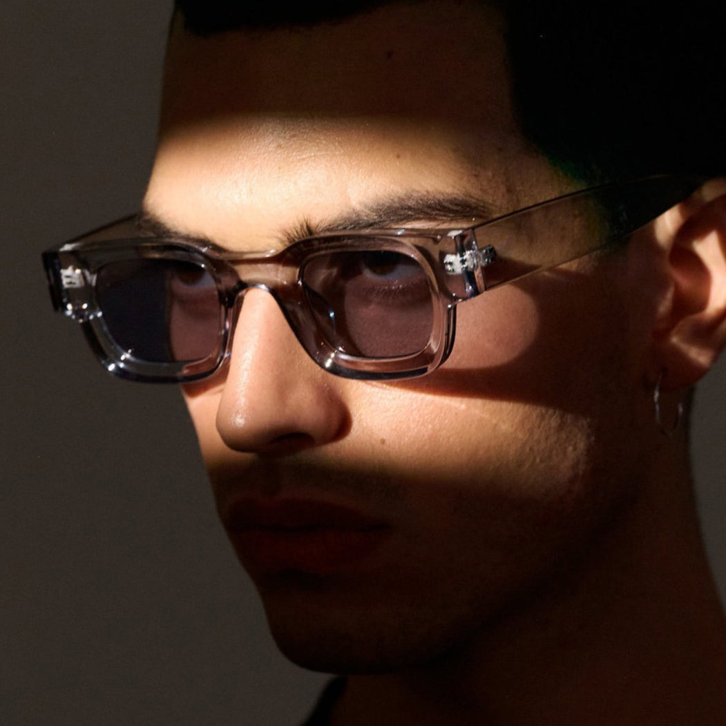 Vintage V1 Gray Black Square Sunglasses