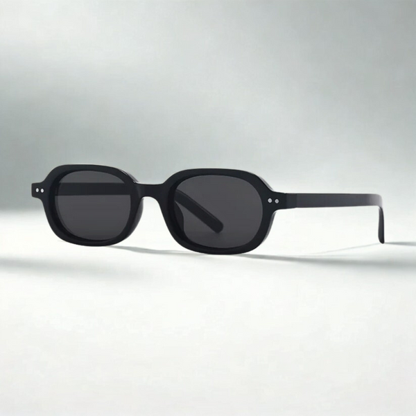 Korean V2 Full Black Rectangle Sunglasses
