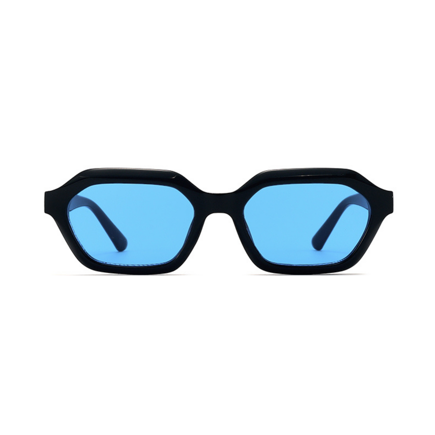 Stellan Black Blue Retro Square Sunglasses
